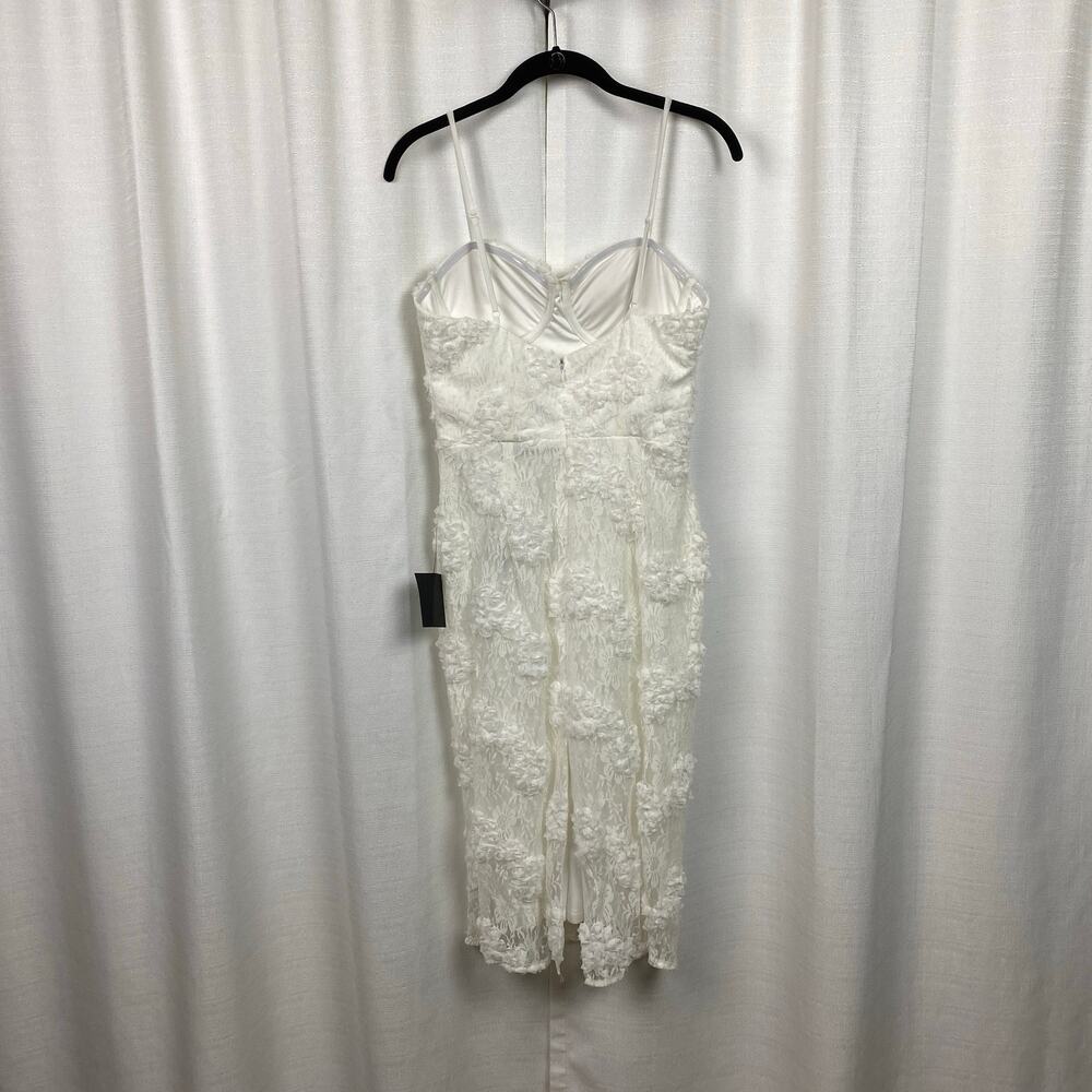Lulus White Romantic Lace Textured Bodycon Midi Dress Sz.S NWT - Picture 10 of 16